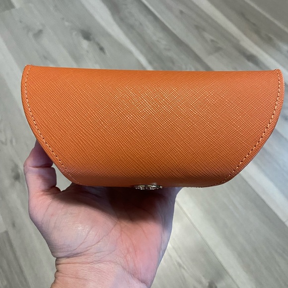 New Tory Burch Sunglasses Glasses Case Saffiano Leather - Picture 2 of 5